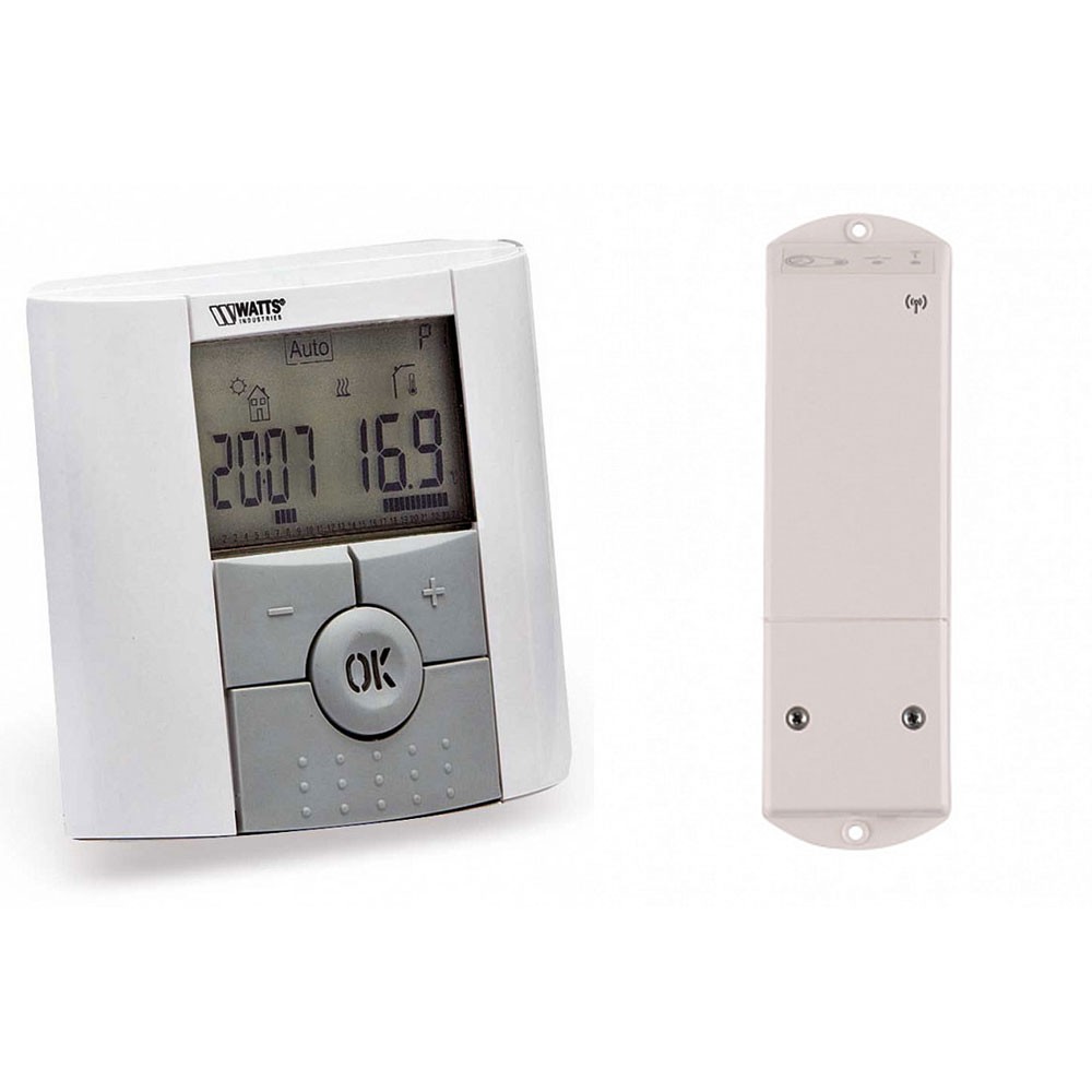 Watts Wireless Programmable Thermostat with Single Channel Receiver
