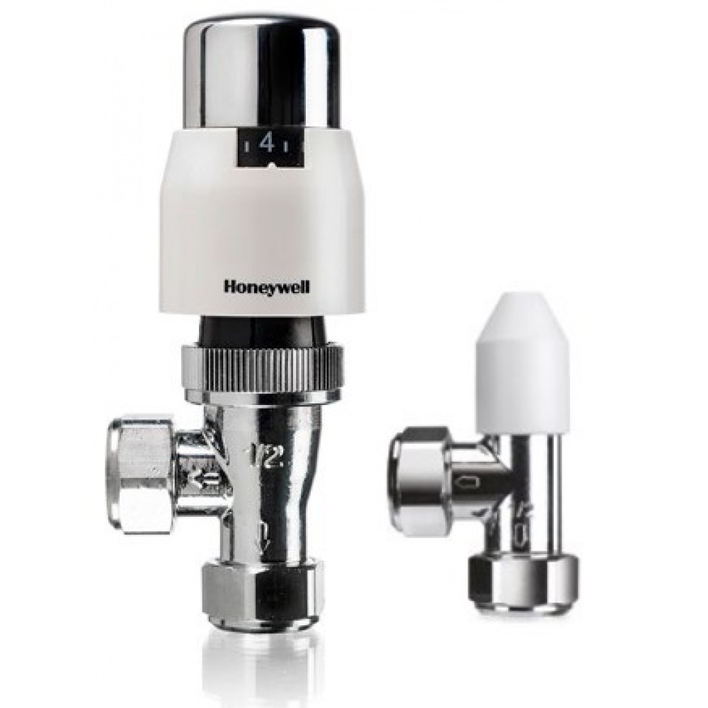 Honeywell VTL200-15A Chrome TRV with Lockshield