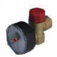 1/2" Safety Valve with Pressure Gauge 