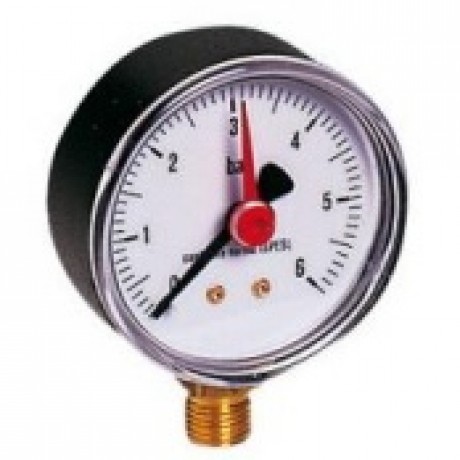 Pressure Gauge - Bottom (Radial) Connection - 4 Bar